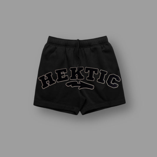 Black Varsity logo shorts